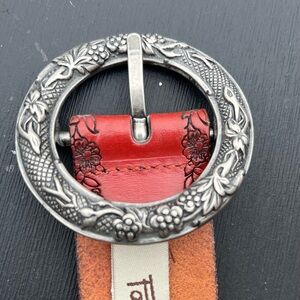 Fossil Red and Silver Women's Belt